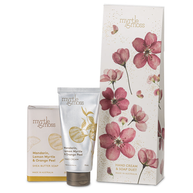 Myrtle & Moss Pressed Flowers Duet Hand Cream and Soap